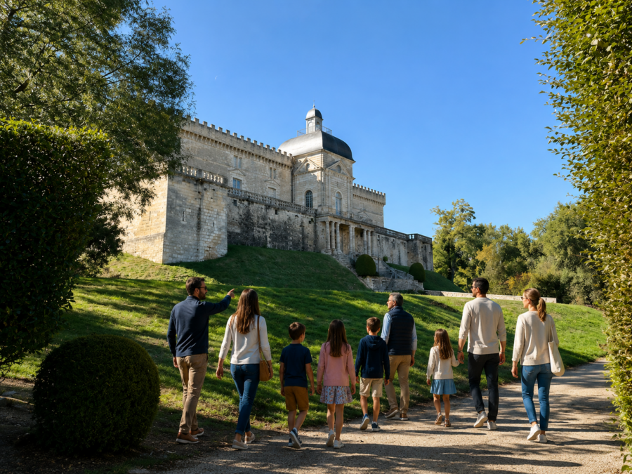 famille-parc-chateau-de-vayres visite-famille-parc-domaine-chateau-de-vayres